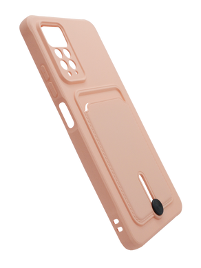 Силіконовий чохол Colorful Pocket Card для Xiaomi Redmi Note 11 Pro 4G/5G pink Full Camera
