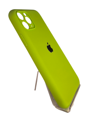 Силіконовий чохол Full Cover для iPhone 11 Pro lime green Full Camera