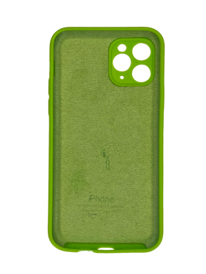 Силіконовий чохол Full Cover для iPhone 11 Pro lime green Full Camera