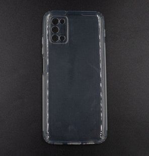 Силіконовий чохол Clear для Samsung A02S 0.5mm із заглушками+захист камери