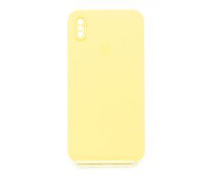 Силіконовий чохол Full Cover Square для iPhone XS Max yellow Full Camera