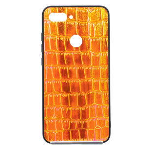 Накладка Holographic Leather для Xiaomi Mi 8 Lite/Mi 8 Youth orange