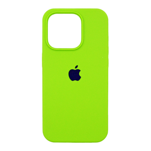 Силіконовий чохол Full Cover для iPhone 15 Pro Max neon green
