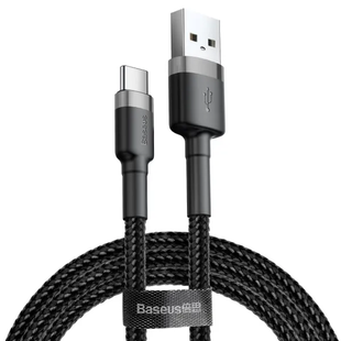 USB кабель Baseus Cafule CATKLF-BG1 3A/1m Type-C gray/black