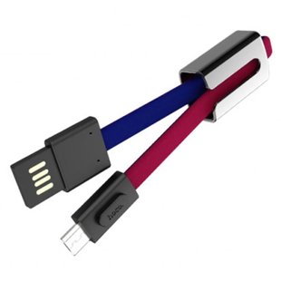 USB кабель HOCO U36 USB - MicroUSB 0.2m blue/red