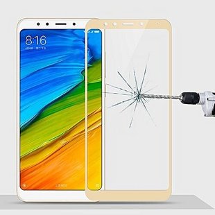 Защитное стекло Glass для Xiaomi Redmi 5 Plus s/s gold