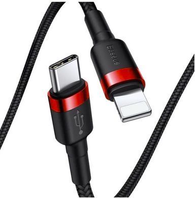 PD кабель Baseus Cafule Cable Type-C to iP PD 20W 1m red+black