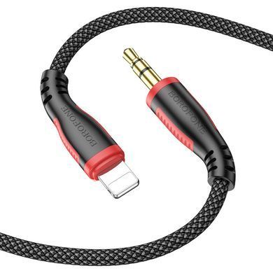 AUX кабель Borofone BL14 3.5mm to Lightning 1m black