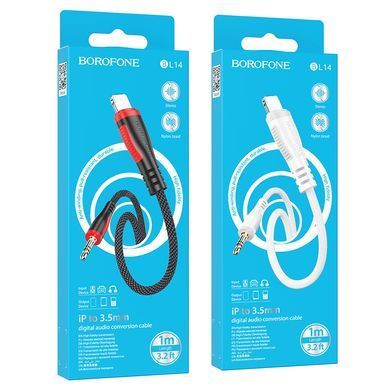 AUX кабель Borofone BL14 3.5mm to Lightning 1m black