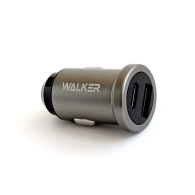 АЗП Адаптер Walker WCR-25 PD 3.1A+QA 3.1A gray