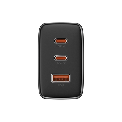 Мережевий зарядний пристрій Baseus Cube Pro Fast Charger (2 Type-C+USB) 65W black