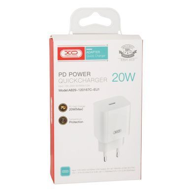 Сетевое зарядное устройство XO A829 PD 20W white