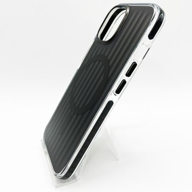 TPU чехол Ribbed Matte with MagSafe для iPhone 15 black