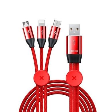 USB кабель Baseus Car Co-Sharing 3- in-1 3.5A 1m red