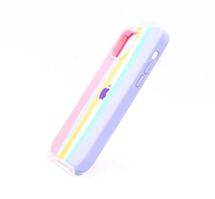 Силіконовый чохол Full Cover для iPhone 12/12 Pro Rainbow №3