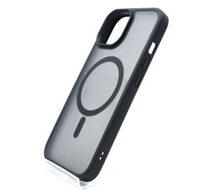 Чехол TPU+PC Metal Buttons with MagSafe Colorful для iPhone 15 black