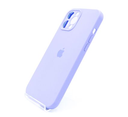 Силіконовий чохол Full Cover для iPhone 12 Pro Max light purple Full Camera