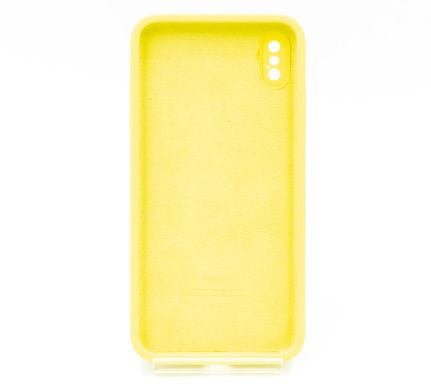 Силіконовий чохол Full Cover Square для iPhone XS Max yellow Full Camera