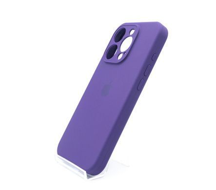 Силіконовий чохол Full Cover для iPhone 15 Pro amethyst Full Camera