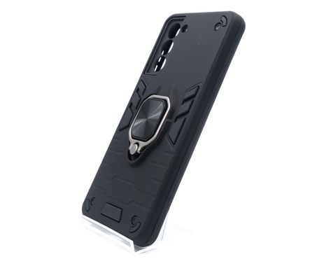 Чохол Transformer Ring for Magnet для Samsung S21 black протиударний Full Camera