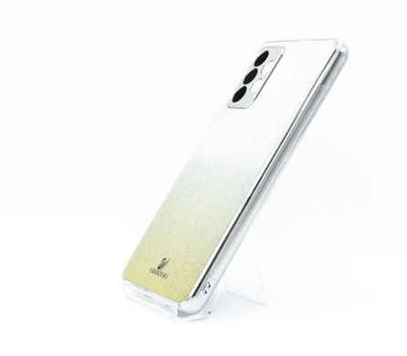 Чохол TPU+Glass для Samsung A72 4G/A72 5G gold Swarovski Full camera