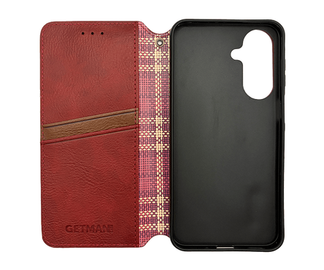 Чехол-книжка кожа для Samsung A27 red Getman Cubic PU