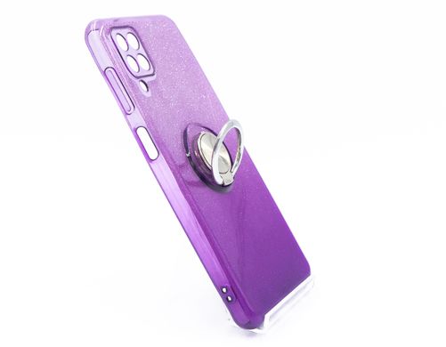 Силіконовий чохол SP Shine для Samsung A12 violet ring for magnet