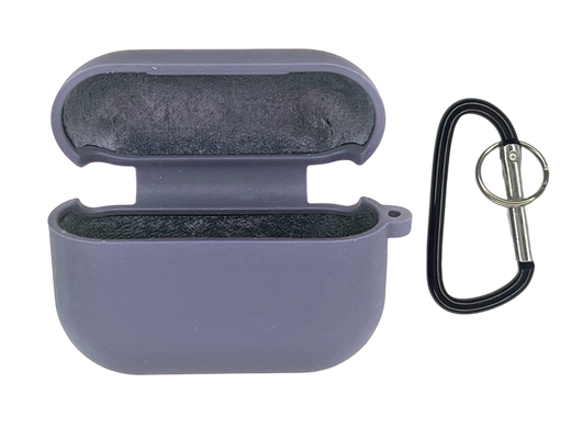 Чохол for AirPods Pro 2 силіконовий lavander gray з мікрофіброю