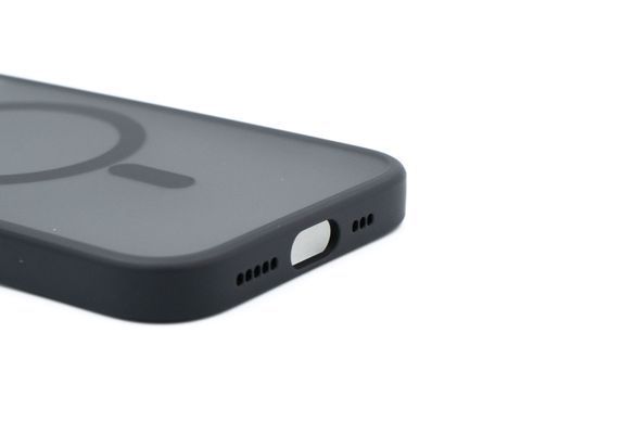 Чехол TPU+PC Metal Buttons with MagSafe Colorful для iPhone 15 black