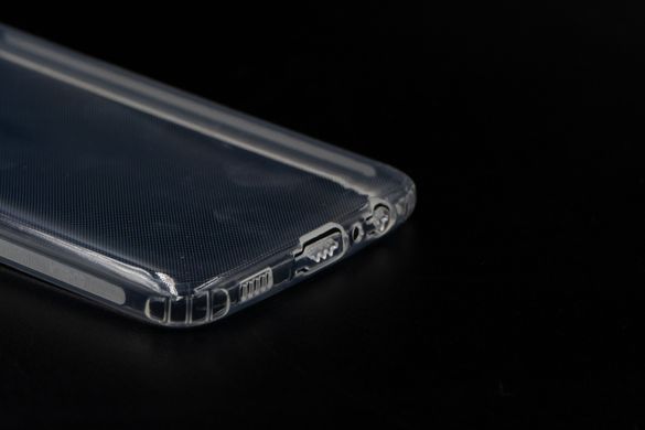 Силіконовий чохол Clear для Samsung A02S 0.5mm із заглушками+захист камери