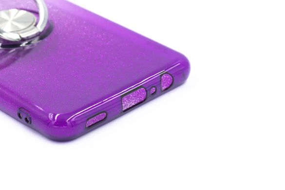 Силиконовый чехол SP Shine для Samsung A12/M12 violet ring for magnet