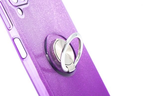 Силиконовый чехол SP Shine для Samsung A12/M12 violet ring for magnet