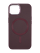 Чехол кожаный Bonbon Leather Metal Style with MagSafe для iPhone 14 plum
