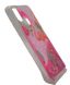Чехол TPU для Samsung M21/M30s Фламинго в цветах жидкие блестки