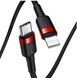 PD кабель Baseus Cafule Cable Type-C to iP PD 20W 1m red+black
