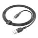 USB кабель HOCO U120 Transparent explore intelligent power-off USB to Lightning 2,4A/1,2m black