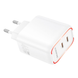Мережевий Зарядний Пристрій Borofone BA90A 2USB-C PD/QC 45W white