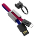 USB кабель HOCO U36 USB - MicroUSB 0.2m blue/red