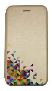 Чохол книжка Original шкіра MyPrint для Xiaomi Redmi Note 6 Pro gold (Абстракція 2)