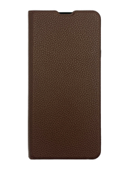 Чохол книжка FIBRA (рельєф) для Xiaomi Redmi Note 13 Pro 5G brown Full Camera