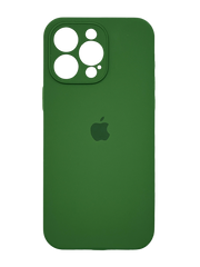 Силиконовый чехол Full Cover для iPhone 13 Pro Max forest green (clover) Full camera