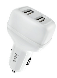 Автомобильное зарядное устройство HOCO Z36 Leader 2usb 2.4A white