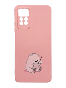 Силіконовий чохол Art для Xiaomi Redmi Note 11 Pro/Note 12Pro 4G pink/bear Full Camera