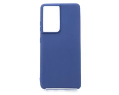 Силиконовый чехол Soft Feel для Samsung S21 Ultra blue Candy