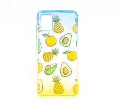 Силиконовый чехол WAVE Sweet&Asid Case для Samsung A51 (TPU) blue /yellow/avocado