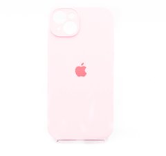 Силіконовий чохол Full Cover для iPhone 15 Plus light pink Full Camera