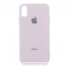 Чехол Glass Farfor для iPhone X/XS lilac Sp