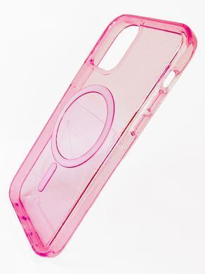 Чехол TPU Galaxy Sparkle MagSafe для iPhone 13/14 pink+glitter