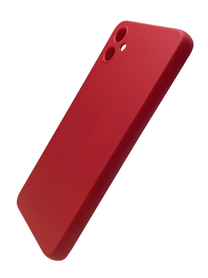 Силиконовый чехол SMTT для Samsung A05 red Full Camera с микрофиброй