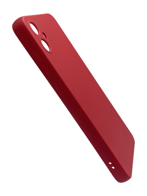 Силиконовый чехол SMTT для Samsung A05 red Full Camera с микрофиброй